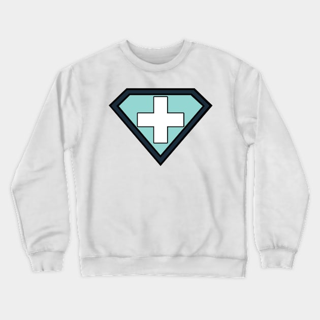 Hospital Heroes Super Hero 2 Crewneck Sweatshirt by The Trauma Survivors Foundation